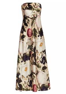 Cami NYC Noelle Floral Strapless Gown