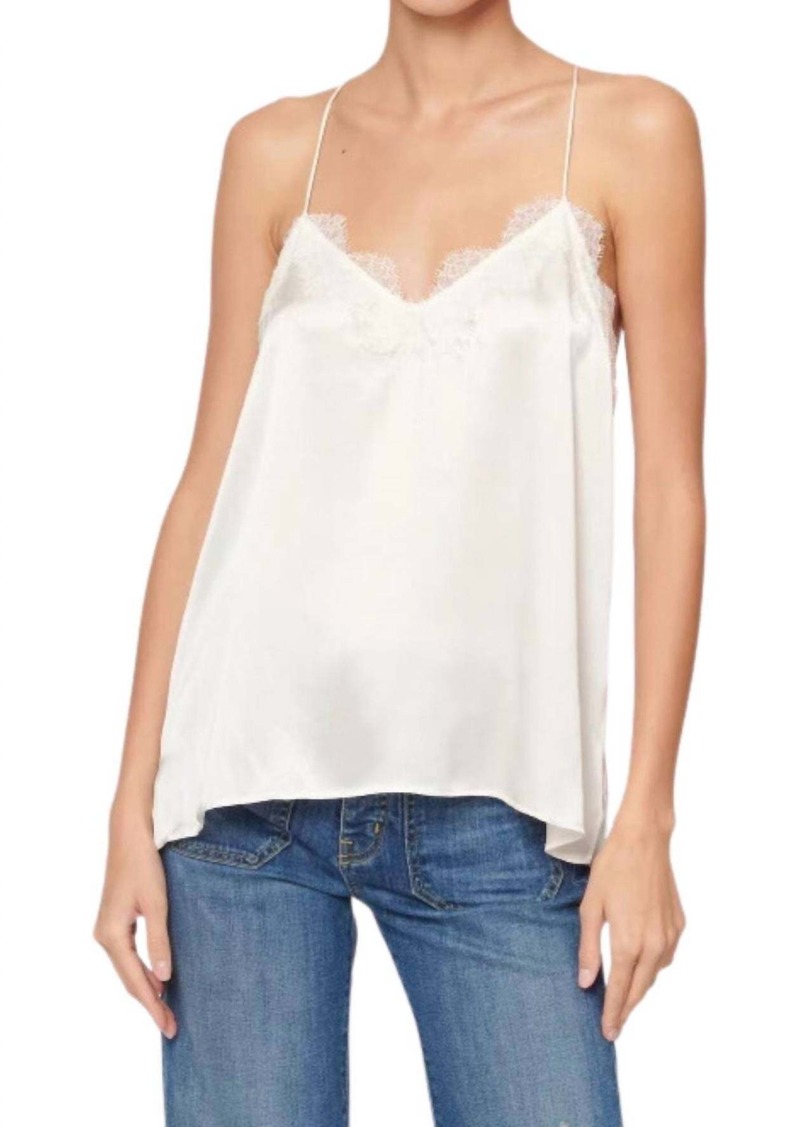 Cami NYC Racer Charmeuse Cami In White