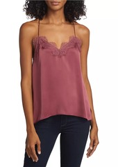 Cami NYC Racer Lace-Trimmed Silk Charmeuse Camisole