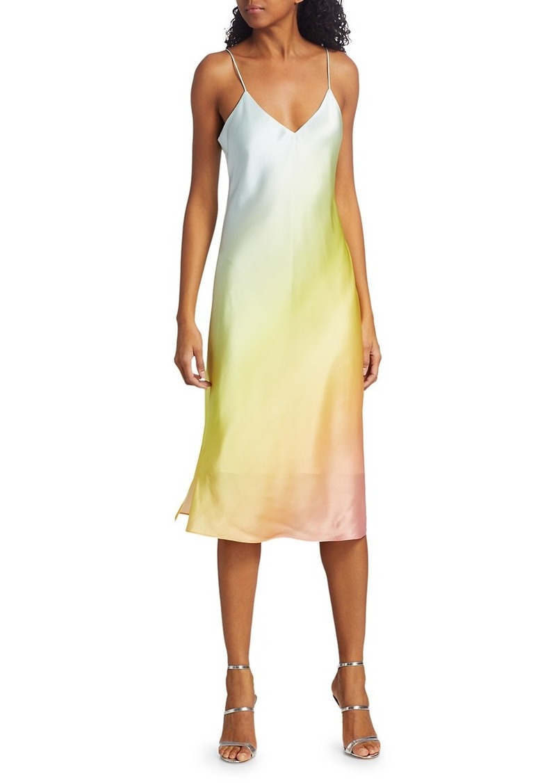 rainbow slip dress