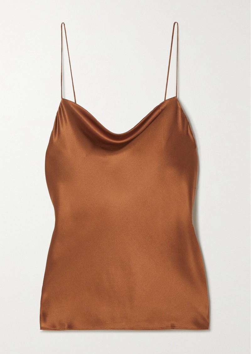 The Axel Draped Stretch-silk Charmeuse Camisole