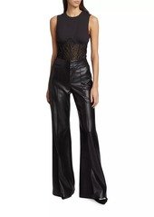 Cami NYC Yazia Semi-Sheer Lace-Trim Bodysuit