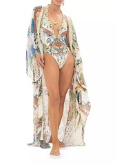 Camilla Abstract-Print Halterneck One-Piece Swimsuit