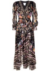 Camilla asymmetric floral-print maxi dress