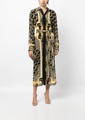 Camilla baroque long-sleeve silk dress