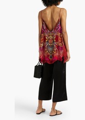 Camilla - Embellished printed silk-chiffon top - Red - XS