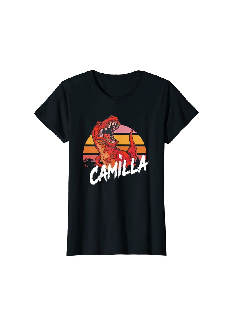 CAMILLA - Beautiful girl name with cool T-REX T-Shirt