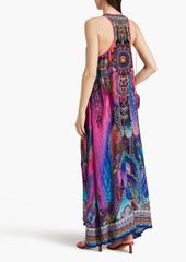 Camilla - Crystal-embellished printed silk crepe de chine maxi dress - Pink - XS