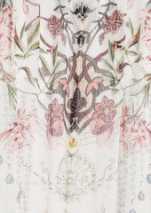 Camilla - Crystal-embellished printed silk-crepon maxi dress - Pink - M