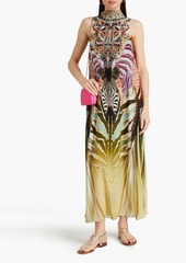 Camilla - Crystal-embellished printed silk crepe de chine maxi dress - Multicolor - M