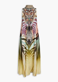 Camilla - Crystal-embellished printed silk crepe de chine maxi dress - Multicolor - XS