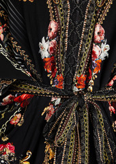 Camilla - Floral-print jersey midi dress - Black - XS