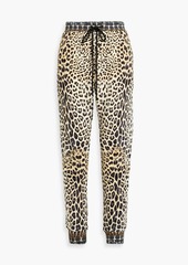Camilla - Leopard-print French cotton-terry track pants - Animal print - L