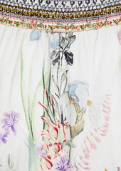 Camilla - Off-the-shoulder printed silk-chiffon mini dress - Multicolor - S