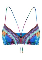 Camilla Age of Asteria Crystal Embellished Ruched Back Bikini Top at Nordstrom