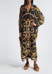 Camilla Coast to Coast Long Sleeve Silk Crepe Caftan