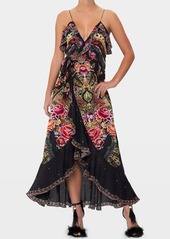 Camilla Dance With Duende Long Wrap Dress w/ Frill