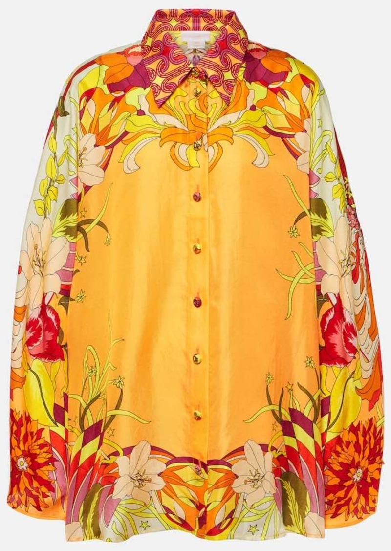 Camilla Floral silk shirt