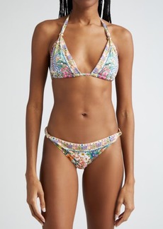 Camilla Flowers of Neptune Ball Beaded Triangle Two-Piece Swimsuit at Nordstrom