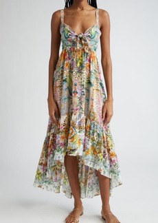 Camilla Flowers of Neptune Tie Front High Low Dress at Nordstrom