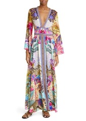 Camilla Merry Go Round Long Sleeve Silk Maxi Dress at Nordstrom