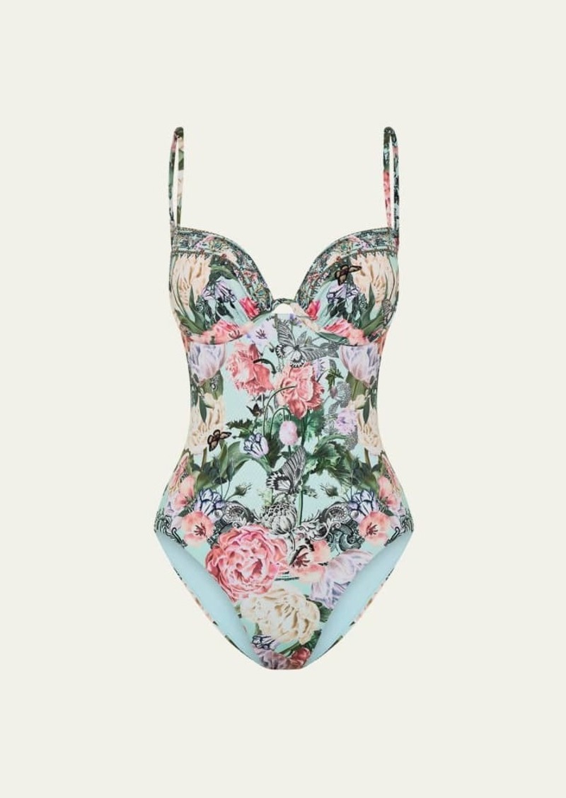 Camilla Petal Promise Land Continuous Wire Molded One-Piece Swimsuit