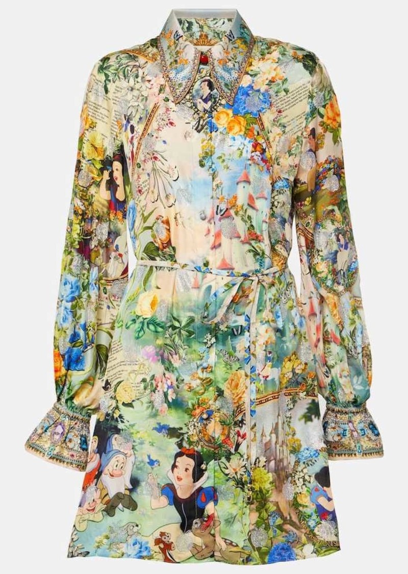 Camilla Printed silk shirt dress