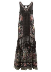 Camilla Restless Nights lace-paneled silk maxi dress