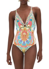 Camilla Sail Away with Me Plunge One-Piece Swimsuit at Nordstrom