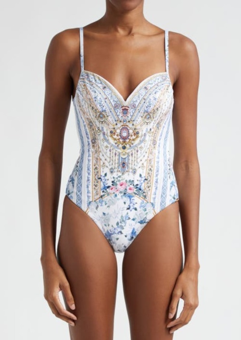 Camilla Season of the Siren Print C- & D-Cup Underwire One-Piece Swimsuit at Nordstrom