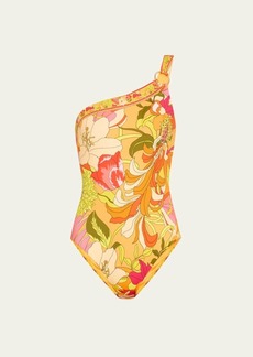 Camilla The Flower Child Society Asymmetric One-Piece Swimsuit