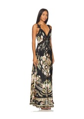 Camilla V Neck Full Length Bias Slip Dress