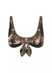 Camilla Floral Front-Tie Bikini Top