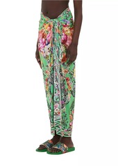 Camilla Floral Knotted Sarong Cover-Up