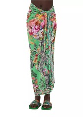 Camilla Floral Knotted Sarong Cover-Up