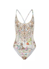 Camilla Floral Scoopneck One-Piece Swimsuit