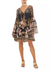 Camilla Floral Silk A-Line Minidress