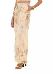 Camilla Floral Silk-Blend Wide Leg Pants