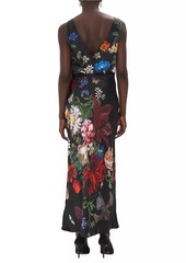 Camilla Floral Silk V-Neck Slipdress