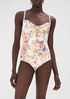 Camilla Friends with Frescos Ruched-Side One-Piece Swimsuit 