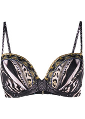 Camilla graphic-print underwired bikini top