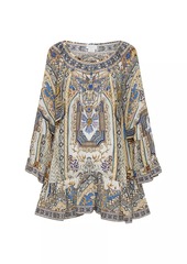 Camilla Make Me Your Mosiac Silk Cover-Up Minidress