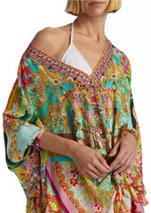 Camilla Oversized Floral Silk Cover-Up