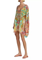 Camilla Oversized Floral Silk Cover-Up