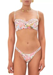 Camilla Patchwork Floral Balconette Underwire Bikini Top