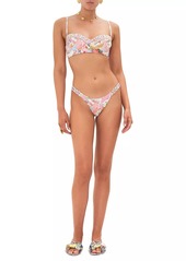 Camilla Patchwork Floral Balconette Underwire Bikini Top