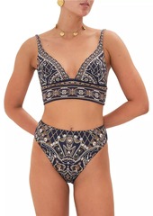 Camilla Printed Triangle Bikini Top