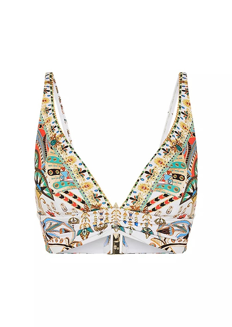 Camilla Printed Triangle Bikini Top