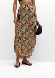 Camilla Sundowners in Sicily Layered Long Sarong Coverup