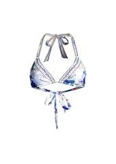 Camilla White Side of The Moon Embellished Ring Bikini Top